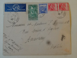 Lettre Poste Aerienne 1942 Oran Pour Annonay Ardeche - Lettres & Documents