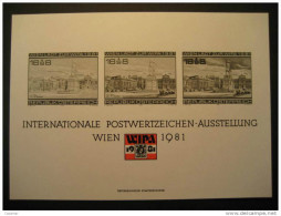 Wien 1981 Wipa Black Proof Epreuve Druck Specimen Neudruck Nachdruck Schwarzdruck Staatsdruckerei AUSTRIA - Probe- Und Nachdrucke