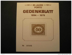 1979 Gedenkblatt Proof Epreuve Druck Specimen Neudruck Nachdruck AUSTRIA - Prove & Ristampe