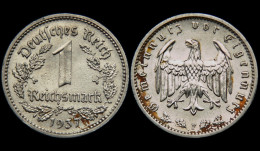 1 Reichsmark 1937 F. Allemagne/Germany. Nickel - 1 Mark & 1 Reichsmark