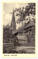 4450 LINGEN, Kath. Kirche, 1954, Bahnpost Münster-Norddeich - Lingen