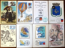 SELECTION DE 32 CARTES MAXIMUM FRANCE- THEME : JOURNÉE + FETE DU TIMBRE -  5 SCANS - Colecciones & Series