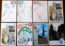 SELECTION DE 19 CARTES MAXIMUM FRANCE- THEME SERVICE : UNESCO- CONSEIL DE L'EUROPE -  2 SCANS - Colecciones & Series