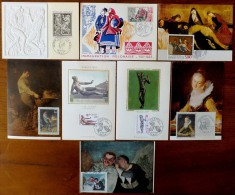 SELECTION DE 8 CARTES MAXIMUM FRANCE- THEME  ARTISTES : PEINTRES- SCULPTEURS- GRAVEUR- - Collections, Lots & Series