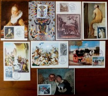 SELECTION DE 8 CARTES MAXIMUM FRANCE- THEME ARTISTES PEINTRES- TIMBRES TRES GRANDS FORMATS - - Lots & Serien