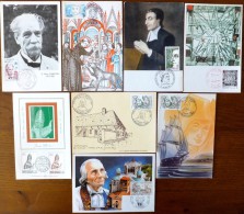 SELECTION DE 8 CARTES MAXIMUM FRANCE- THEME : HUMANISME ET RELIGION - - Collections, Lots & Series