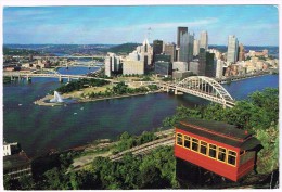 O1886 Pittsburgh - The Point And Downtown Skyline From The Duquesne Incline / Viaggiata 1989 - Pittsburgh