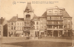 Sottegem / Zottegem : Grote Markt  ( Met Winkels-café-..) En Standbeeld Graaf Van Egmont - Zottegem