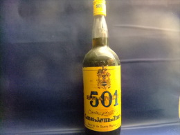 ANTIGUA BOTELLA DE LITRO BRANDY 501 VINTAGE Años 1970 / 1980 - Spirits