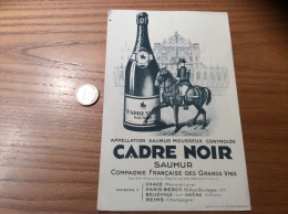 Buvard "CADRE NOIR SAUMUR - GRANDS VINS" - V