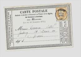 MARNE ( 49 ) – FISMESCPI Ordinaire - Tarif à 15c. (15.1.1873/30.4.1878)M/N°55  -  15c. Cérès III° République - Vorläufer