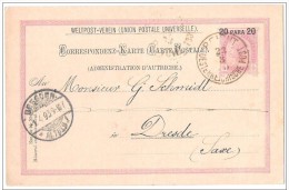 Postal Stationery Postcard From Beirut Beyrouth Lebanon Liban To Dresde Dresden Germany Austrian Post Office 23-3-1893 - Libanon