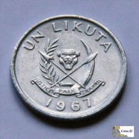 Congo Democratic Republic - 1 Likuta - 1967 - Kongo - Zaire (Dem. Republik, 1964-70)