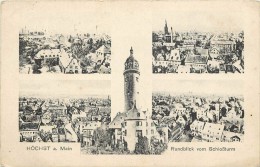 HÖCHST A Main -Rundblick Vom Schlossturm, Carte Multivues. - Höchst