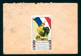 VIGNETTE PRO PATRIA SUR LETTRE DE 1915 "SANS DEFAILLANCE JUSQU'A LA VICTOIRE POUR LA FRANCE" - Lettere