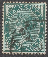 India. 1882-90 Queen Victoria, ½a Deep Blue-Green Used. SG84 - 1882-1901 Imperio