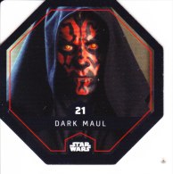 STAR WARS 2015 Vignette Jeton Image Carte LECLERC Disney Numéro 21 DARK MAUL - Episode I