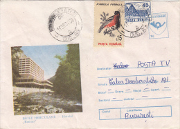 37989- BAILE HERCULANE- ROMAN HOTEL, TOURISM, COVER STATIONERY, 1994, ROMANIA - Hôtellerie - Horeca