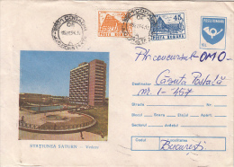 37994- SATURN SEA RESORT, HOTELS, TOURISM, COVER STATIONERY, 1994, ROMANIA - Hôtellerie - Horeca