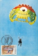 38049- PARACHUTTING YOUTH CUP, MAXIMUM CARD, 1988, ROMANIA - Parachutisme