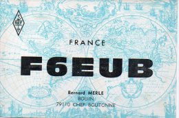 Carte Radio Amateur F6EUB Chef Boutonne (PPP2491) - Chef Boutonne