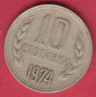 F6227 / - 10 Stotinki - 1974 - Bulgaria Bulgarie Bulgarien Bulgarije - Coins Monnaies Munzen - Bulgaria