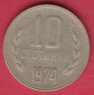 F6248 / - 10 Stotinki - 1974 - Bulgaria Bulgarie Bulgarien Bulgarije - Coins Monnaies Munzen - Bulgarije