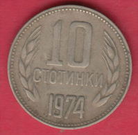 F6252 / - 10 Stotinki - 1974 - Bulgaria Bulgarie Bulgarien Bulgarije - Coins Monnaies Munzen - Bulgarije