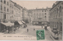 Carte 1908 VIENNE / PLACE MIREMONT ET RUE PEYRON - Vienne