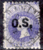 Australia-del-Sud-00054 - 1867-77 - Y&T Servizio  N. 3 (o) - Difetto. - Used Stamps