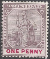 Trinidad. 1896-1906 Britannia. 1d MH. Watermark Crown CA. SG 115 - Trinidad Y Tobago