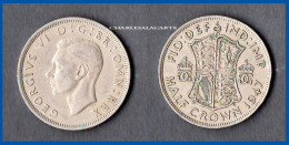 GREAT BRITAIN 1947  GEORGE VI  HALF-CROWN 2/6d.  GOOD TO FINE CONDITION - K. 1/2 Crown