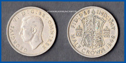 GREAT BRITAIN 1948  GEORGE VI  HALF-CROWN 2/6d.  GOOD TO FINE CONDITION - K. 1/2 Crown