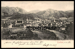 ALTE POSTKARTE LEOBEN PANORAMA 04.04.04 SCHNAPPSZAHL TOTALANSICHT TOTAL GESAMTANSICHT Ansichtskarte AK Cpa Postcard - Leoben