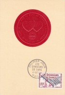 France N°1220 - Donneurs De Sang - Cartes Maximum - 1950-1959