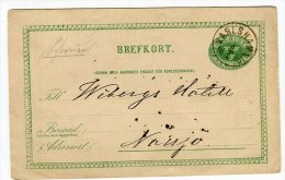 Suède -  Entier Postal De Karlshamn En 1886  Référence 489 - Postwaardestukken