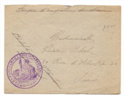 ENVELOPPE Des TROUPES D'OCCUPATION DU MAROC Avec CACHET "PARC D'ARTILLERIE DE CASABLANCA" - Storia Postale