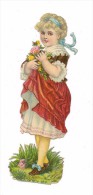 DECOUPI  GAUFFRE PETITE FILLE BOUQUET DE FLEURS - - Enfants