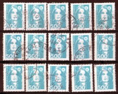 1990  Marianne Du Bicentenaire  YT / 2625   Lot De 15 Timbres - 1989-1996 Marianne Du Bicentenaire