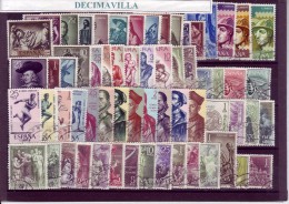 ESPAÑA, AÑOS USADOS COMPLETOS 1962, 1963, 1964, 1965 Y 1966 + ESCUDOS. SPAIN, USED COMPLETE YEARS + SHIELDS - Annate Complete