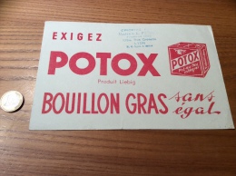 Buvard ** "POTOX Produit Liebig - ÉPICERIE PERINO LYON" - Potages & Sauces