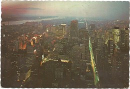 O1905 New York - View From Empire State Building Looking North - Tramonto Sunset Coucher / Viaggiata 1973 - Empire State Building