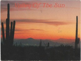 O1912 Sunset Afterglow Of Phoenix - Valley Of The Sun - Tramonto Coucher / Viaggiata 1992 - Phoenix