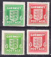 Germany Occupation In WWII 1941 Guernsey Mi#1-2 In Two Examples With Diff. Apaearance, Mint Never Hinged - Occupation 1938-45
