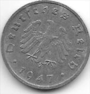 Third Reich Allied Occupation 10 Pfennig 1947  F  Km A104    Xf+ - 10 Reichspfennig