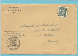 768 Op Brief GEMEENTEBESTUUR Van ZOUTLEEUW (Administration Communale) +stempel ZOUTLEEUW (VK) - 1948 Export