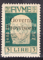 Fiume 1921 Sassone#161 Mint Hinged - Fiume