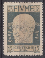 Fiume 1920 Sassone#115 Mint Hinged - Fiume