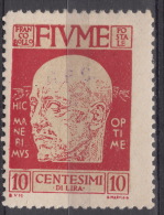 Fiume 1920 Sassone#114 Mint Hinged - Fiume