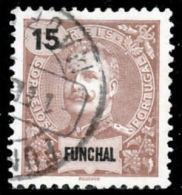 !										■■■■■ds■■ Funchal 1897 AF#16ø King Carlos Mouchon 15 Réis Brown (x9318) - Funchal